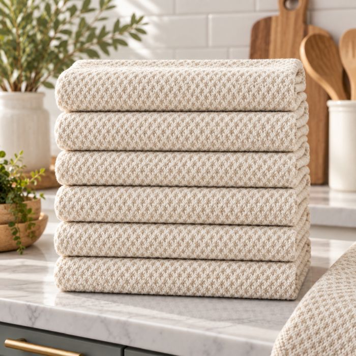 6 PACK of Quick Dry Turkish Towels - 100% premium Turkish cotton - Can be used as kitchen towels or hand towels - 27\