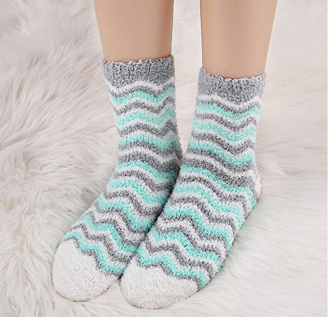 6 Pairs of Designer Brand Super Soft Warm & Cozy Socks - Assorted colors and prints - Brands include but not limited to Jones New York, Ellen Tracy, Aerosoles and Nine West (All brands sold at Macy\'s) - Various patterns, colors and styles. Some crew, some ankle... ALL COZY AND WARM! - You receive two retail packs of 3, 6 pairs in total. Each 3 pack is bundled in nice packaging and makes a great little gift! - SHIPS FREE!
