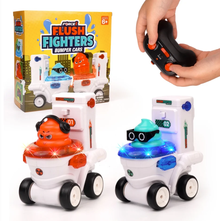 Force1 Fighter Bumper Cars - Crash, Spin & Send Your Opponent’s Driver Flying with This 2-Player RC Bumper Car Battle Set! Includes Two Rechargeable Cars with Ejecting Figures, Flashing Lights & Sound Effects for Up to 60 Minutes of Head-to-Head Fun On a Single Charge! - Order 2 or more sets and SHIPPING IS FREE!