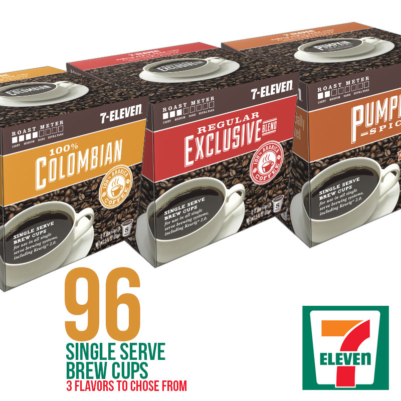 96 Single Serve Brew K-Cups by 7-Eleven - Works In All Keurig Systems  INCLUDING Keurig 2.0 - 96 for $29.49 or 192 for $47.98! That's 25 cents  each! SHIPS FREE! - 13 Deals