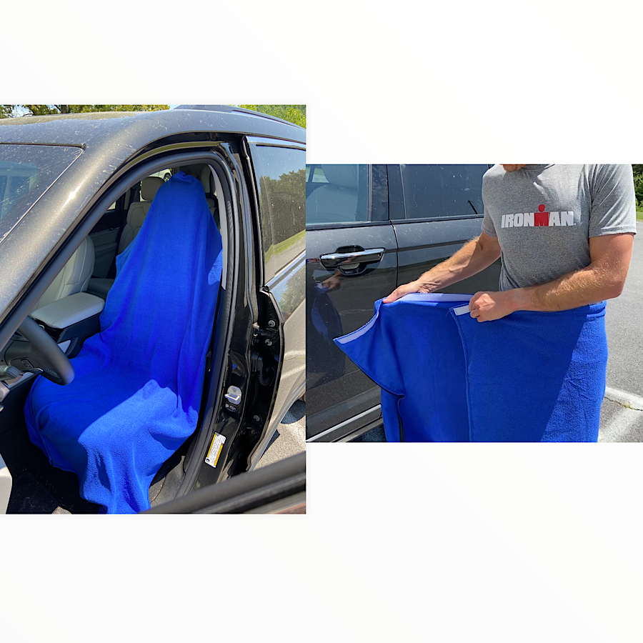 (It\'s crazy, but this unique item is $40 on amazon and everywhere else!) - THIS IS BRILLIANT - Transition Towel / Car Seat Towel - This VERY unique towel allows you to transition out of your wet, sweaty and dirty clothes with some privacy AND has a hood on one end so it stays put on your car seat\'s headrest - Keeps your car seat from getting dirty while also protecting your skin from hot seats in the Summer! - Order 2 or more and SHIPPING IS FREE!