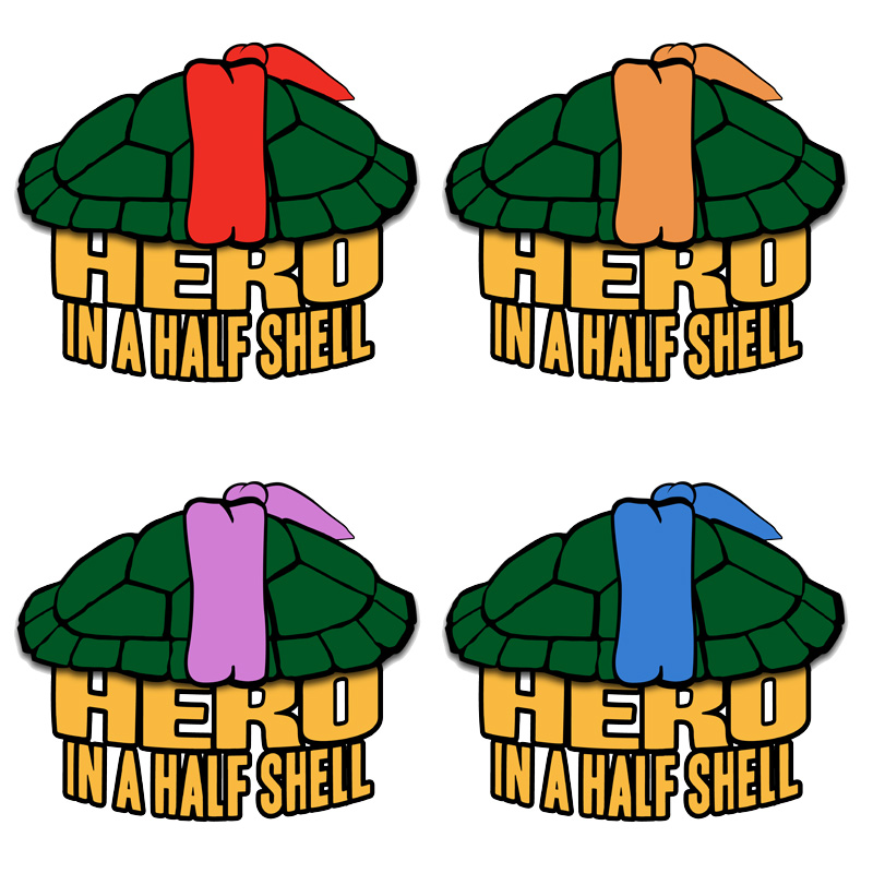 TMNT Inspired Hero In A Half Shell Decals