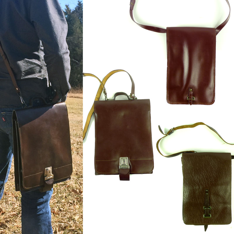 Vintage Leather Czech Army Attache Bag - $23.99 Ships Free