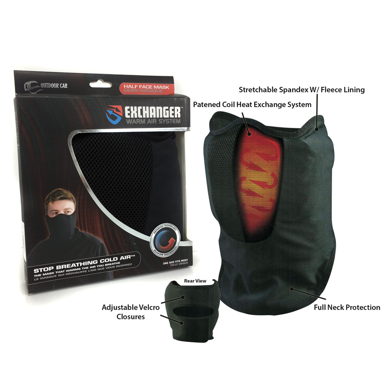 Exchanger Half Face Mask With Warm Air System The Mask That Warms The