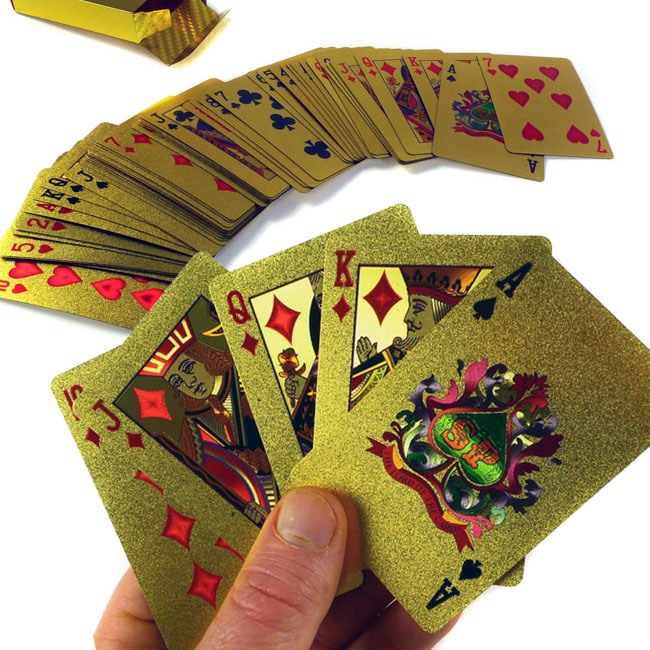 24Kt Gold-Plated Playing Cards - $3.99