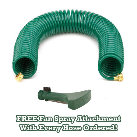 25 foot garden hose 25 foot coiled garden hose with free bonus spray attachment no more tangled messy hose ships free 13 deals 25 foot garden hose 25 foot coiled garden hose with free bonus spray attachment no more tangled messy hose ships free 13 deals