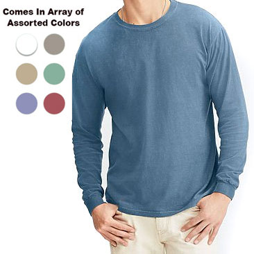 $29.95 (reg $95) 5 Pack of Ultra Comfortable Comfort Colors 100% Cotton Long Sleeve Shirts