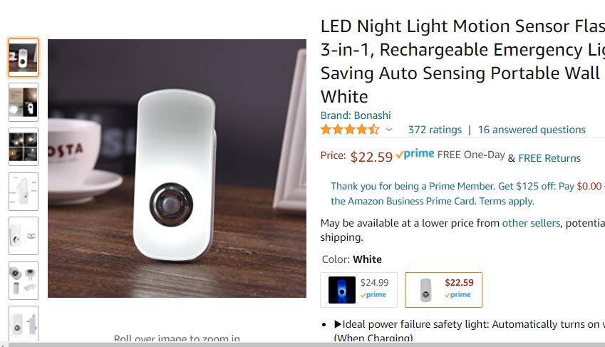 3-in-1 Motion Sensor Nightlight / Power Failure Light - Use as a motion ...