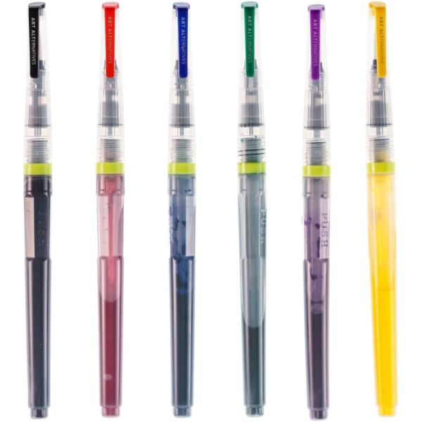 Art Alternatives Waterbrush Paint Markers - Set of 6 Colors - These are ...