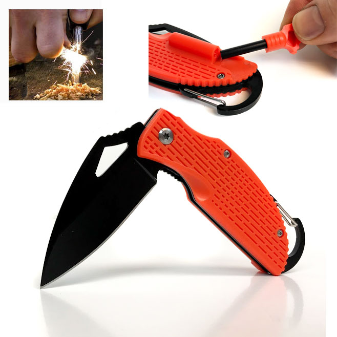 Survival Orange Pocket Knife W...