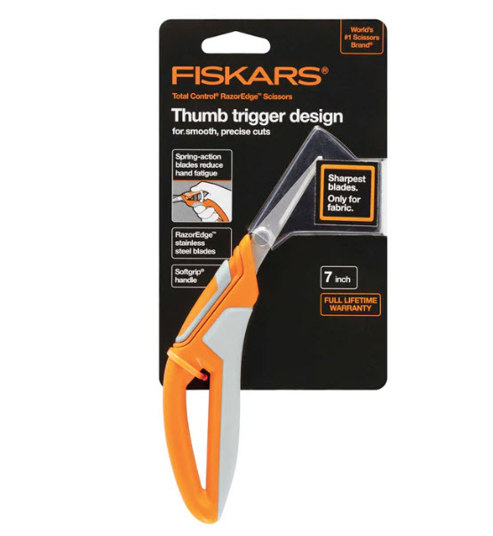 Fiskars Spring Assisted Total Control Razor Edge Precision Scissors - 7 ...