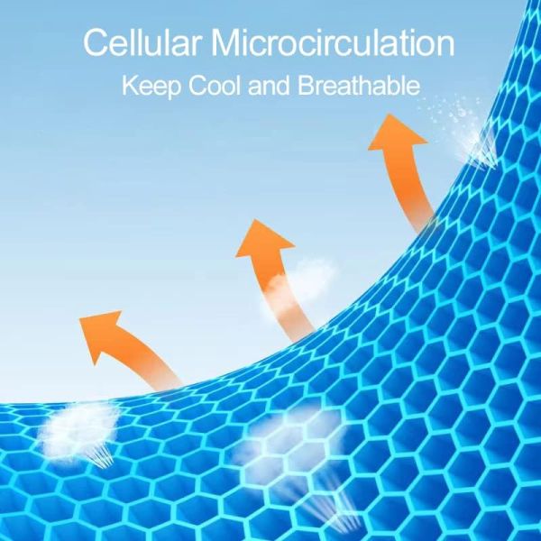 Gel Seat Butt Cushion Cooling Gel Pad With Double Layers & Washable ...
