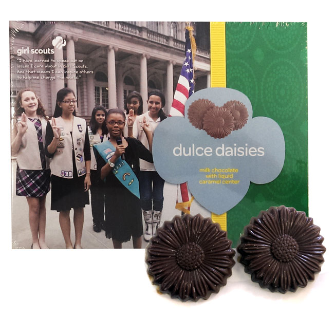 2 Boxes of Girl Scouts Dulce Daisies Milk Chocolate Cookies With Gooey Caramel Centers - $5.99 SHIPS FREE