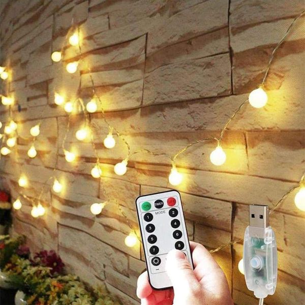 Remote Control 16.4 Foot 50 LED String Lights - Use the remote to ...
