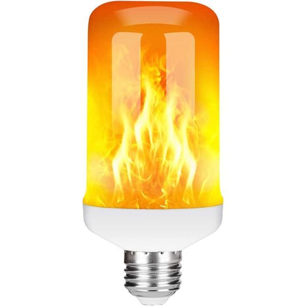 2 Pack of LED Flame Effect Light Bulbs - Simulates a real flame. Cool gravity effect makes the flame flicker in the right direction no matter if the bulb is \