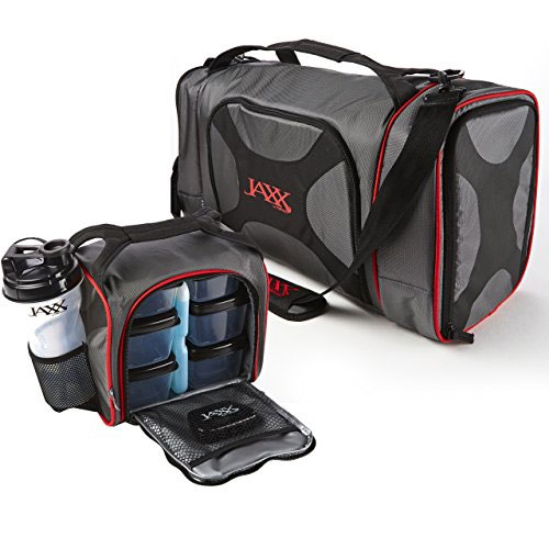Fit & Fresh Dual Jaxx FitPak Duffel with Portion Control Container Set, Reusable Ice Pack, and Shaker Bottle - $28.49 (Reg. $129.99) SHIPS FREE!