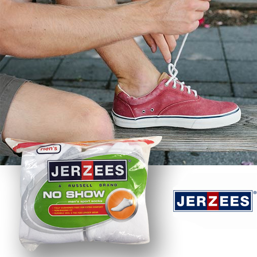 Jerzees Men's 10pack No-Show Socks