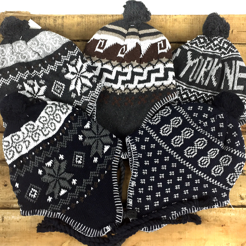 FREE 2 Pack of Knit Earflap Winter Hats