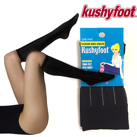 3 Pairs of Womens KushyFoot Fashion Knee Length Massaging Stockings - $9.99 - Ships Free
