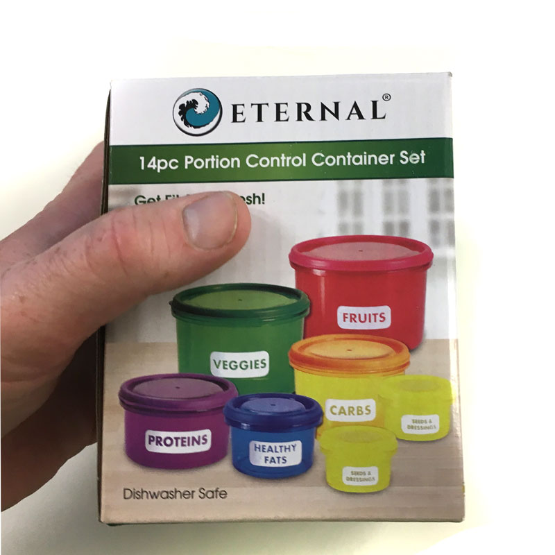 Portion Control Square Multi Color Container Set 14pc Portion Control Container Set - Portion Control Made Easy ...