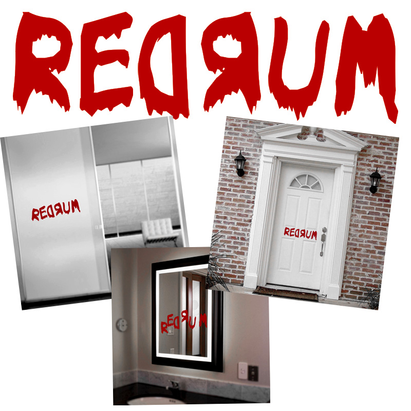 REDRUM - The Shining Inspired Repositionable Wall Cling - $14.99 - Ships Free
