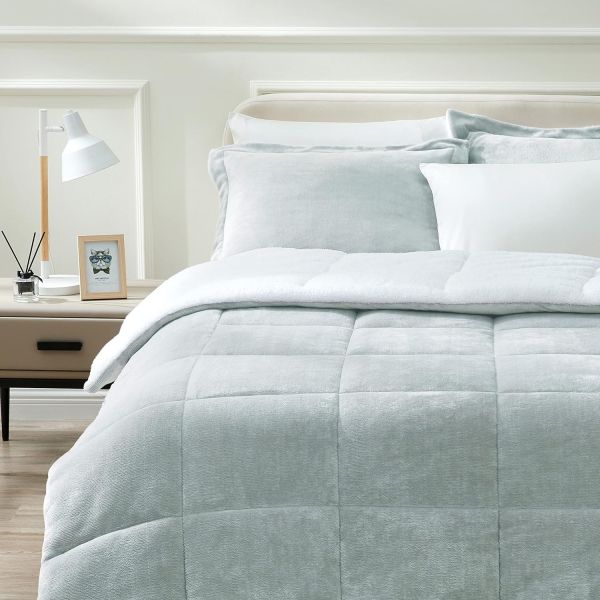 ZGXIONG Ultra-Soft Sherpa Fleece Down Comforter Set - King Size, 3 Piece (Comforter + 2 Pillow Shams), Reversible Boho Design