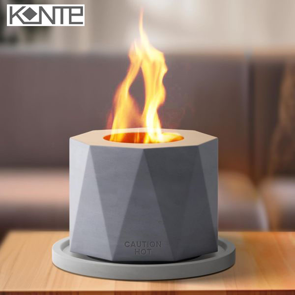 Tabletop Indoor / Outdoor Smokeless Clean-Burn Fire Pit with Extinguisher - This portable fire pit bowl is fueled by smokeless, odorless, rubbing alcohol can be used indoor or outdoor. Oh, and in case you\'re wondering, sure... you can warm a marshmallow over it if you wish :) - SHIPS FREE!