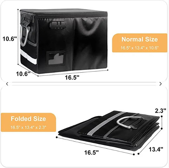 Fireproof File Box with Lock & Waterproof Coating - File Storage ...