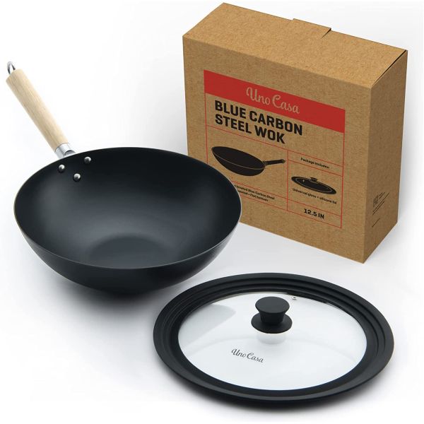 Uno Casa Carbon Steel Wok Pan - Thumbnail 2