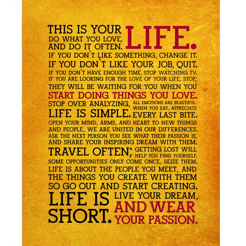 This Is Your Life Available As Poster Or Canvas SHIPS FREE 60 Gorgeous This Is Your Life Quote Poster This Is Your Life Available As Poster Or Canvas SHIPS FREE 60 Gorgeous This Is Your Life Quote Poster